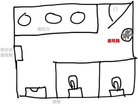 卫生间里乱丢的纸巾4