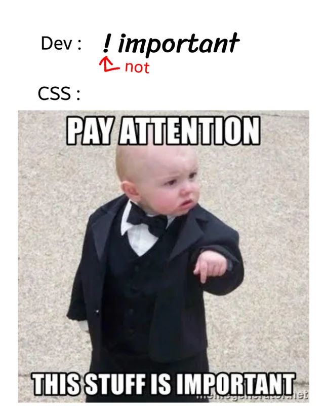 ! != ! for css